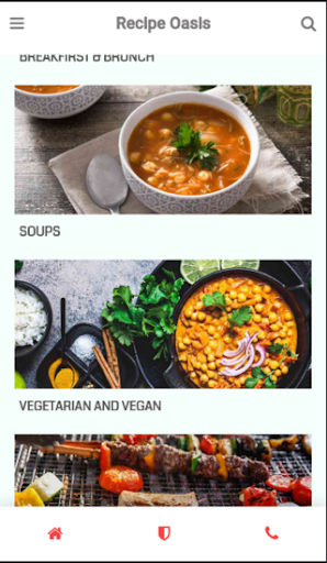 Recipe Oasis Screen 2