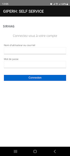 Android application SIRHAG: Self Service screenshort
