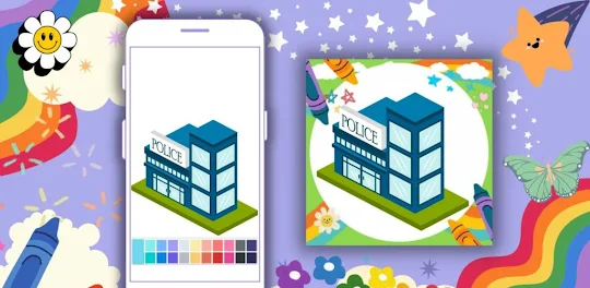 Coloring Book: Police Station