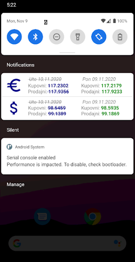 Android application Мењач screenshort