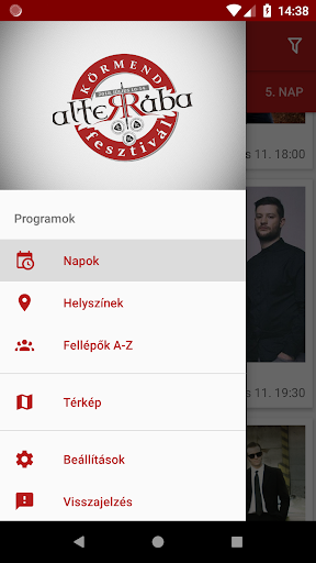 Android application AlteRába 2018 screenshort