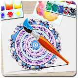 Mandala drawing - Coloring icon