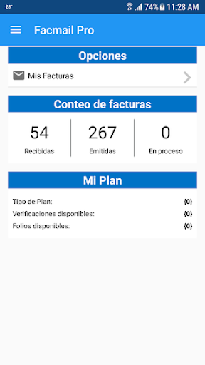 Android application Facmail - Buzón CFDi screenshort