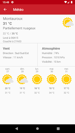 Android application Montauroux screenshort