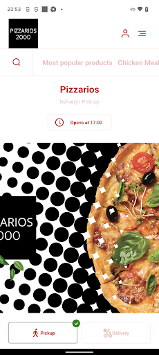 Android application Pizzarios screenshort