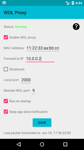 WOL Proxy Screen 3