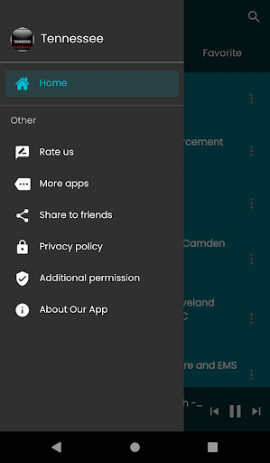 Android application Tennessee scanner radios screenshort
