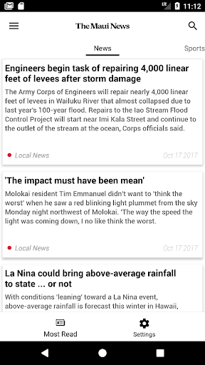 Android application Maui News screenshort