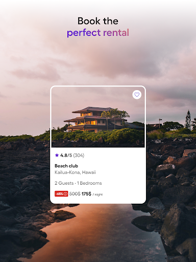 Screenshot of Vacation Rentals - HomeToGo