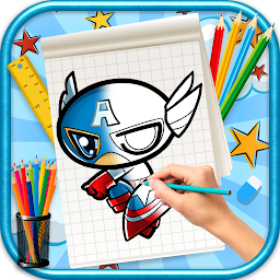 Значок приложения "Learn to Draw Cartoon Heroes"