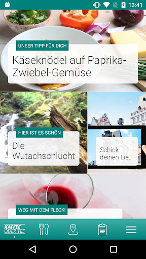 Android application Kaffee oder Tee screenshort