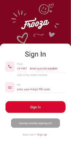 Android application Frooza Loyalty screenshort