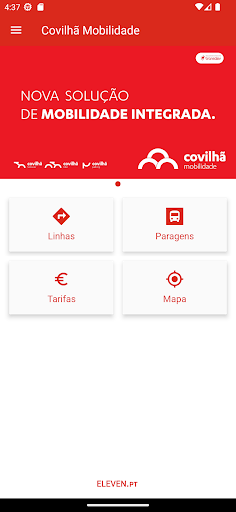 Android application Covilhã Mobilidade screenshort