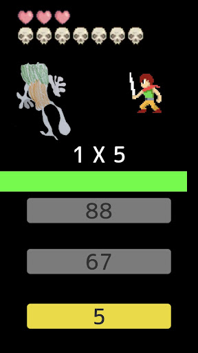 Android application Times Tables Adventure screenshort