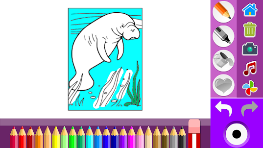 Manatee coloring game