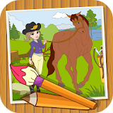 Coloringbook Horses icon