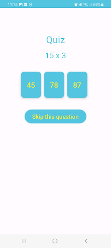 Multiplication Tables Voice Screen 2