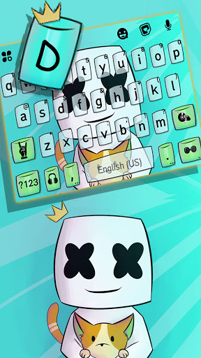 Cute DJ Doodle Keyboard Backgr Screen 2