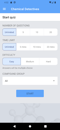 Android application Chemical Detectives screenshort