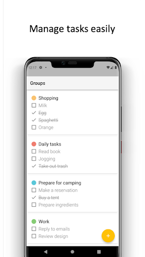 Android application Task mate: A simple ToDo-List screenshort