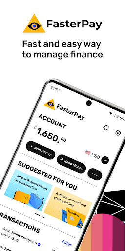 Android application FasterPay screenshort