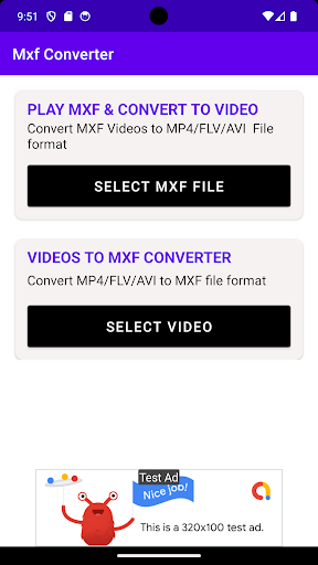 Android application Mxf Player & Converter (Mp4) screenshort
