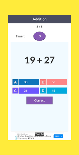 Maths Memory Booster Screen 3