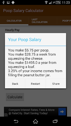 Poop Salary Calculatorのおすすめ画像2