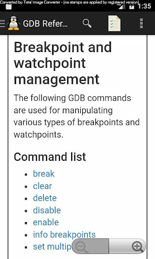 GDB Quick Reference Guide Screen 3