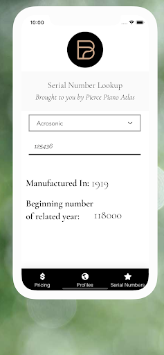 Android application Piano Buyer screenshort