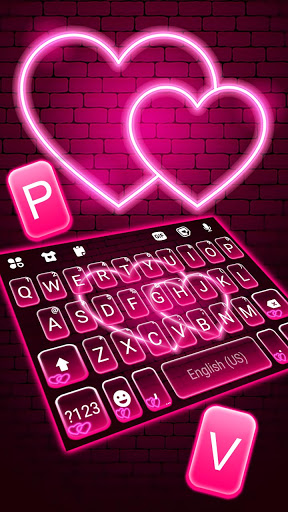 Neon Hearts Love Theme Screen 2