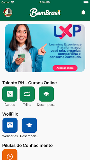 Android application Universidade Bem Brasil screenshort