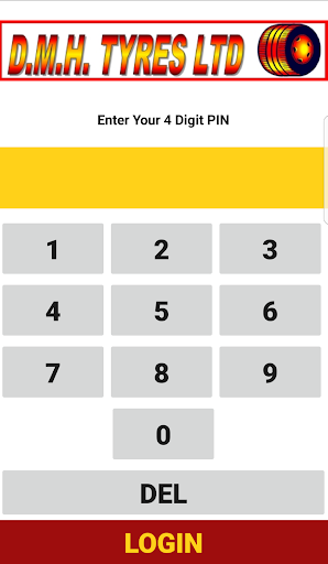 DMH Tyres Ltd Fitter App Screen 2