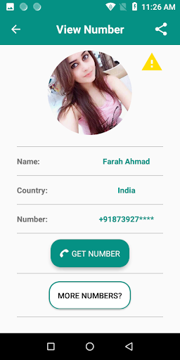 Indian Girls Phone Number App Screen 3