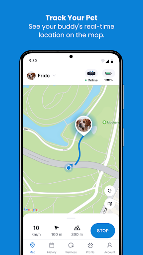 Android application Tractive GPS for Cats & Dogs screenshort