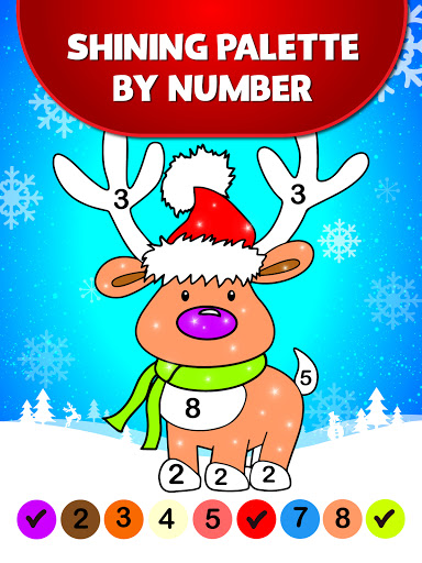 Xmas Coloring Book By Numbers Screen 2