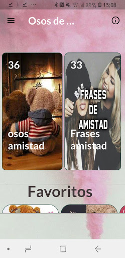 Android application Frases de Amistad Osos tiernos screenshort