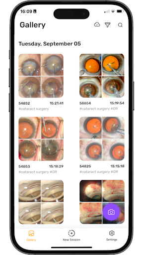 Screenshot of MicroREC app