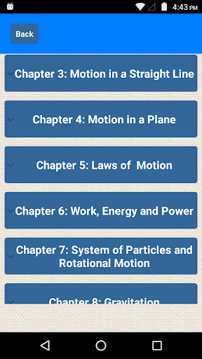 Android application Class 11 Physics NCERT Solutio screenshort