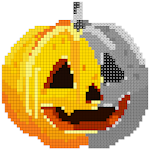 Cover Image of Télécharger Halloween Pixel Art : peinture par numéro, livre de coloriage  APK