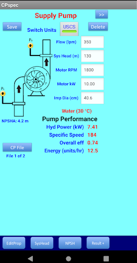 Android application CPspec screenshort