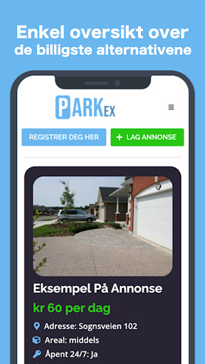 Android application Parkex screenshort