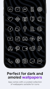 Vera Outline White Icon Pack APK v5.0.1 (Patched) Gallery 1