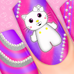 Cover Image of Télécharger Kitty Nail Salon Girls Games  APK