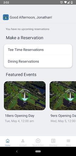 Cohasset Golf Club Screen 2
