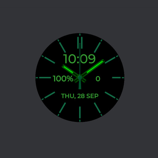 Neon Green watchface Screen 3