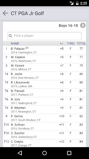 Connecticut PGA Junior Golf Screen 3