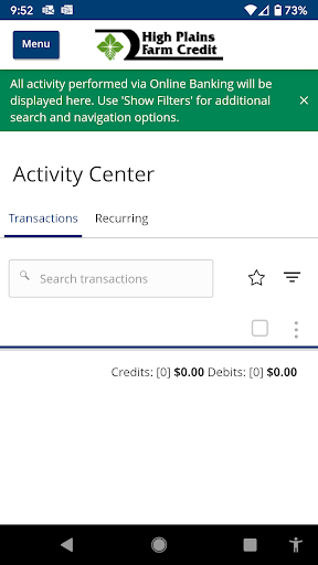 HPFC eBanking App Screen 3