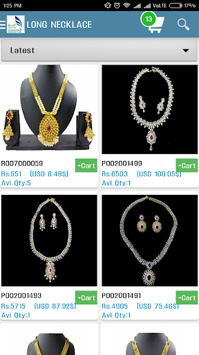 India CZ Jewellery Screen 3