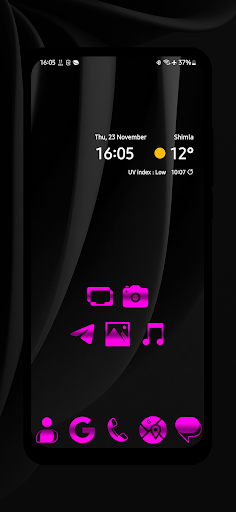 Android application Pink Fused Metal Icon Pack screenshort
